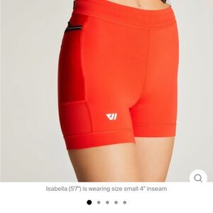 Vibrant Orange Women's Athletic Shorts